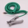 Dual Tip Clamp with Spiral Cable and Lug